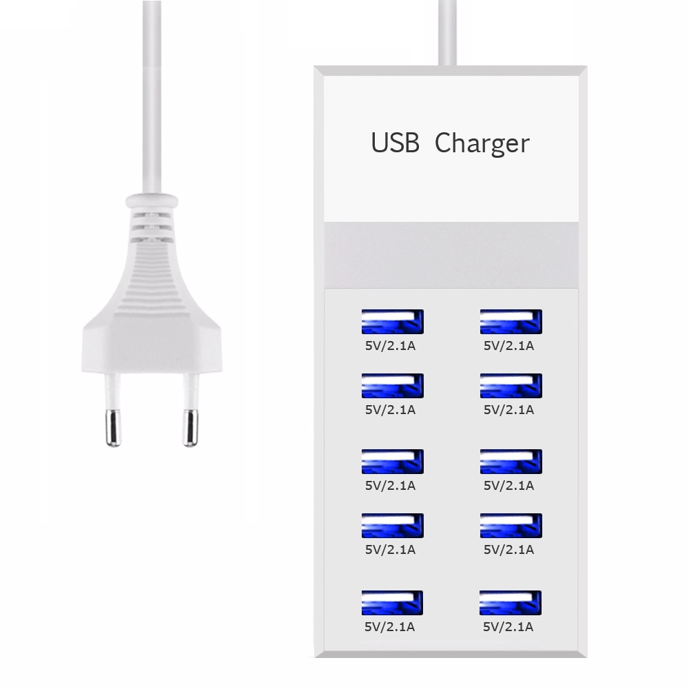 10 usb carregador de estação divisor 60w carregador do telefone móvel hub inteligente ic carga universal para iphone ipad samsung mp3 tablet etc