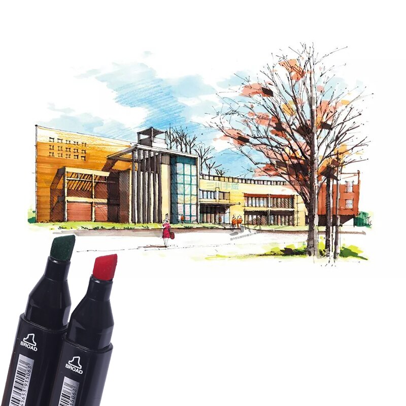TouchFIVE 168 Colors Alcoholic Dual Headed Manga Painting Markers Sets Sketch Set Liners For Drawing Marker Art Supplies