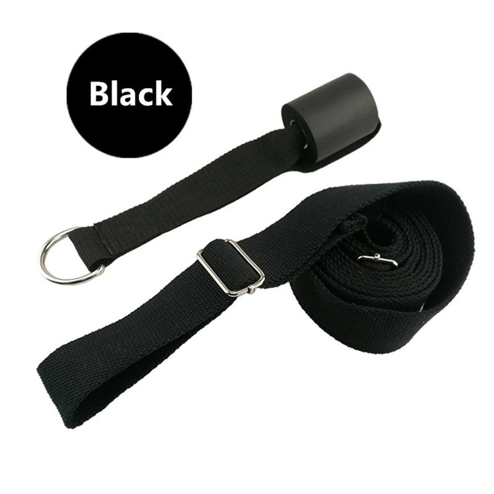 Door Flexibility &amp; Stretching Leg Strap Ballet Dance Gymnastics Leg Stretcher: black