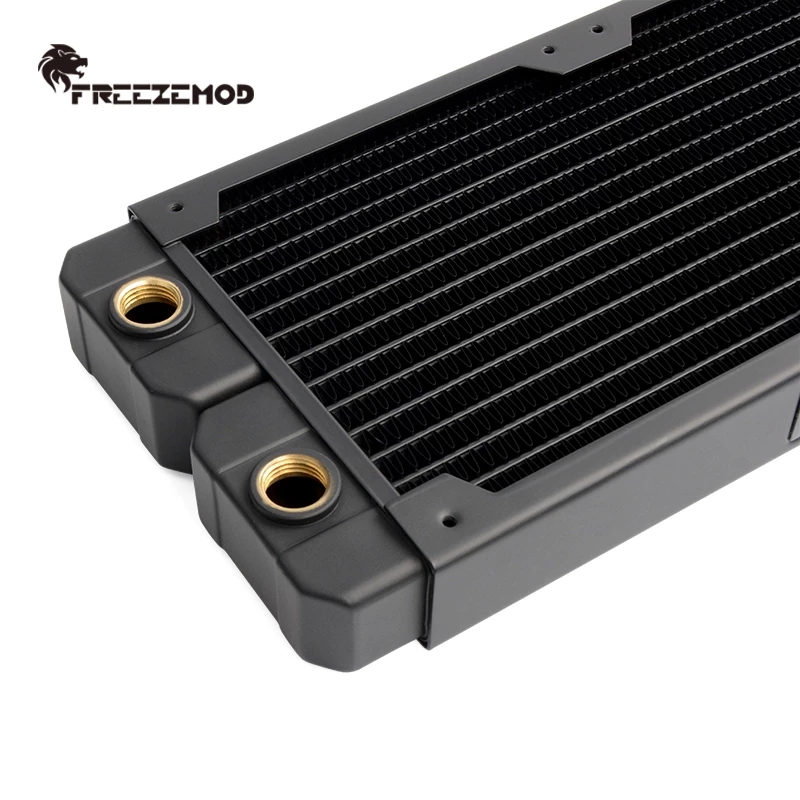 FREEZEMOD 27mm Thick Copper Single Row Radiator Computer Water Cooling Liquid Heat Exchanger For 12cm Fans 120/240/360/480MM