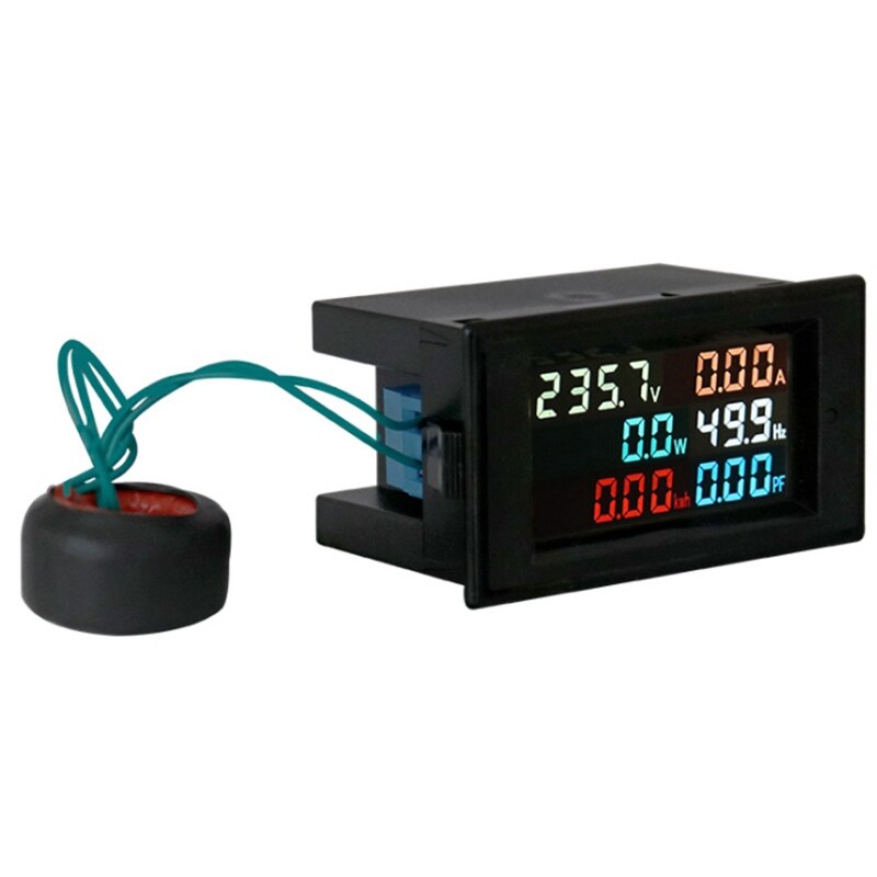 D69-2058 Voltmeter Amperemeter Power Factor Elektrische Energie Frequentie Meter Digitale Panel Wattmeter Lcd Volt Amp