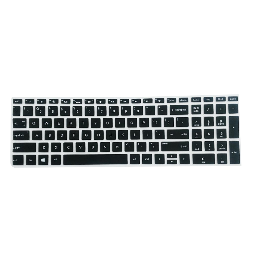 ¡Novedad de ! cubierta protectora de alta visibilidad para teclado HP 15,6 pulgadas BF portátil PC portátil de silicona súper suave: Black
