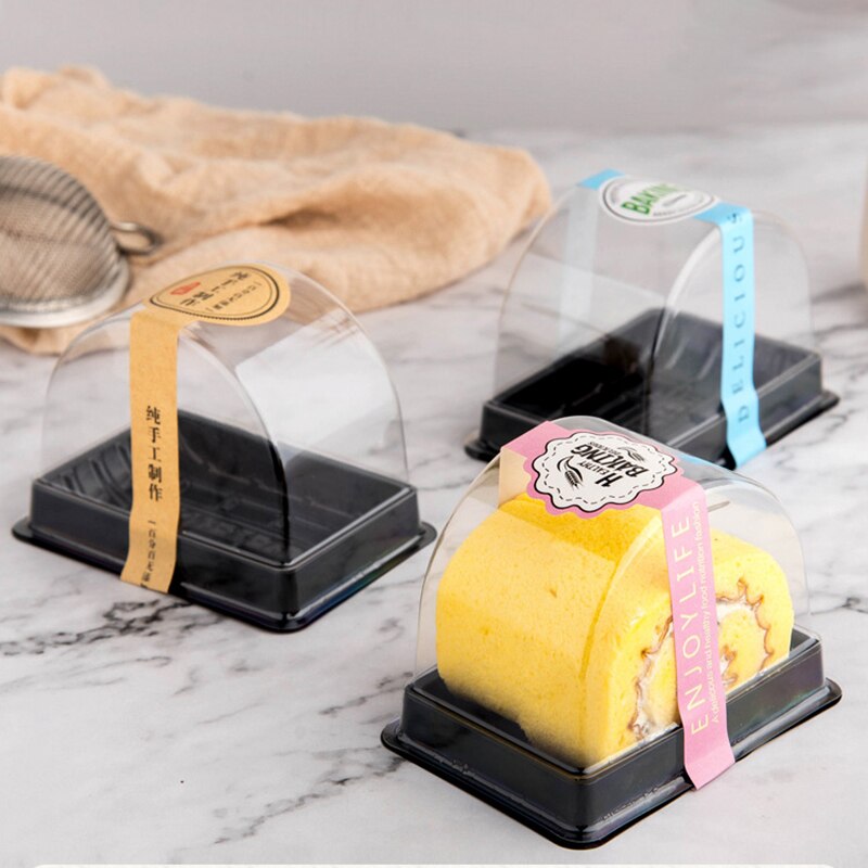 100 sztuk plastikowe przezroczyste pudełko jajko żółtko ptyś pojemnik ciastko księżycowe opakowanie pudełko ciasto Christmas impreza pojemnik robić przechowywania