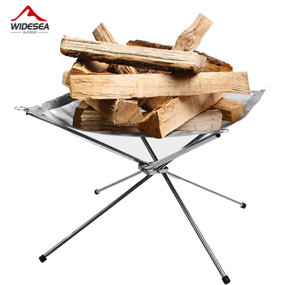 outdoor stove burning fire low weight 960g portable folding wood stove outdoor heating furnace stainless steel