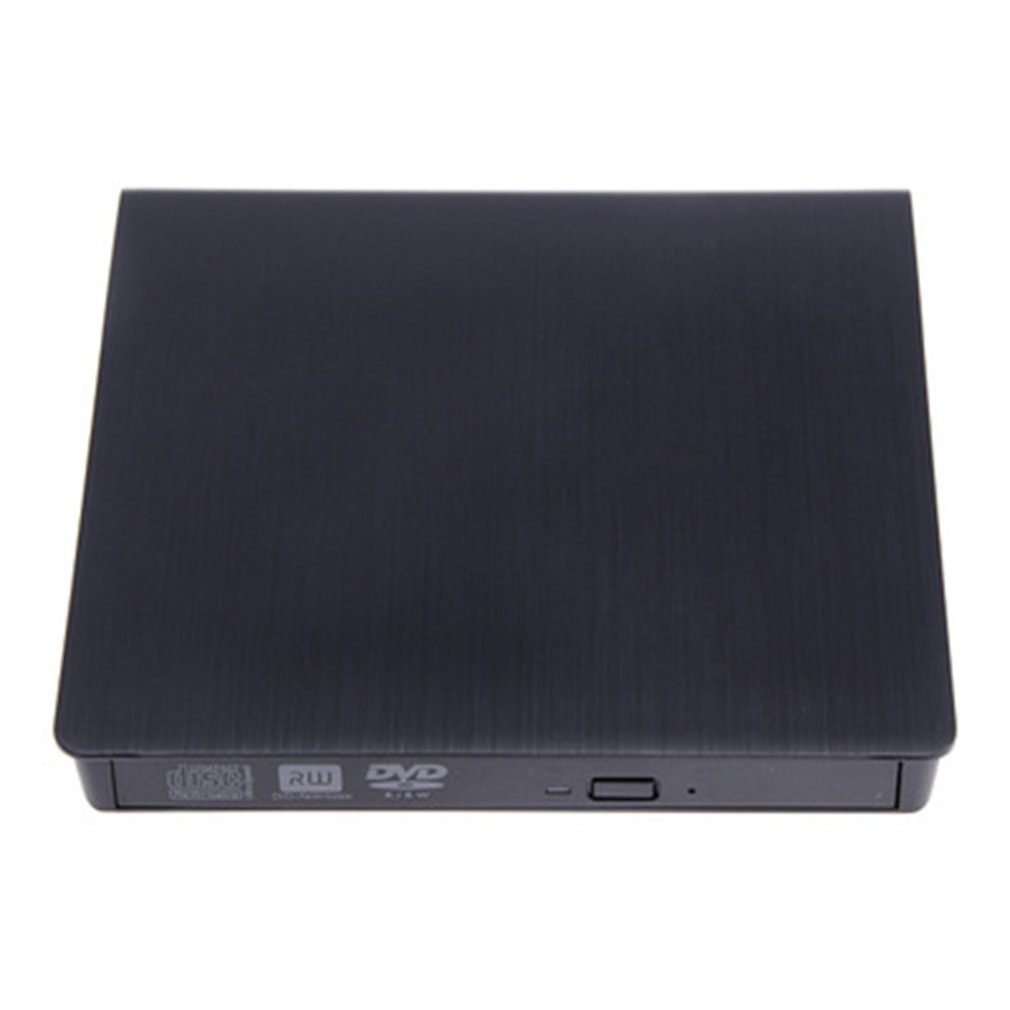 Usb 3.0 externe drive dvd-rom cd-rw dvd-rw brander speler draagbare lezer slank voor windows 7/8/10 laptop: Zwart
