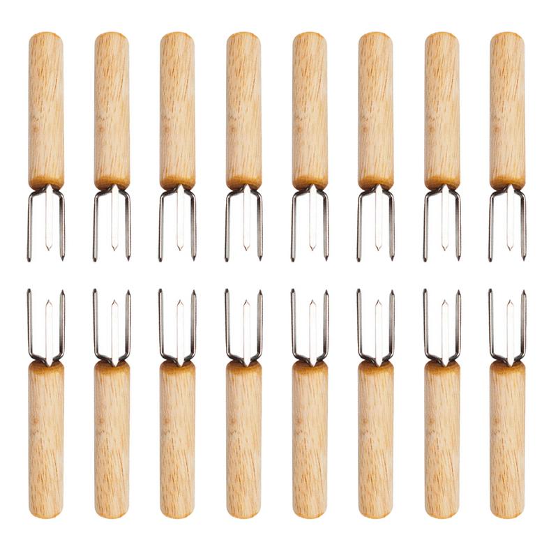 16 st uppsättning rostfritt stål majs grill gaffel grill grill bbq kött gaffel grill verktyg bbq matlagning bärbar nötkött korv ved gaffel