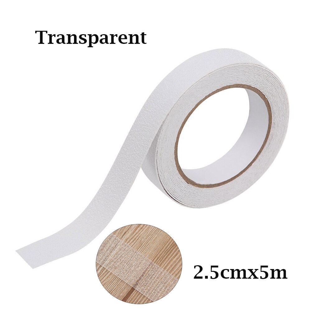 1Roll 2.5/5cm 5m Warning Tape PEVA Rubber Self-Adhesive Safety Traction Tape Marking Barrier Safety Caution Safety Supplies: 2.5cmx5m transparent