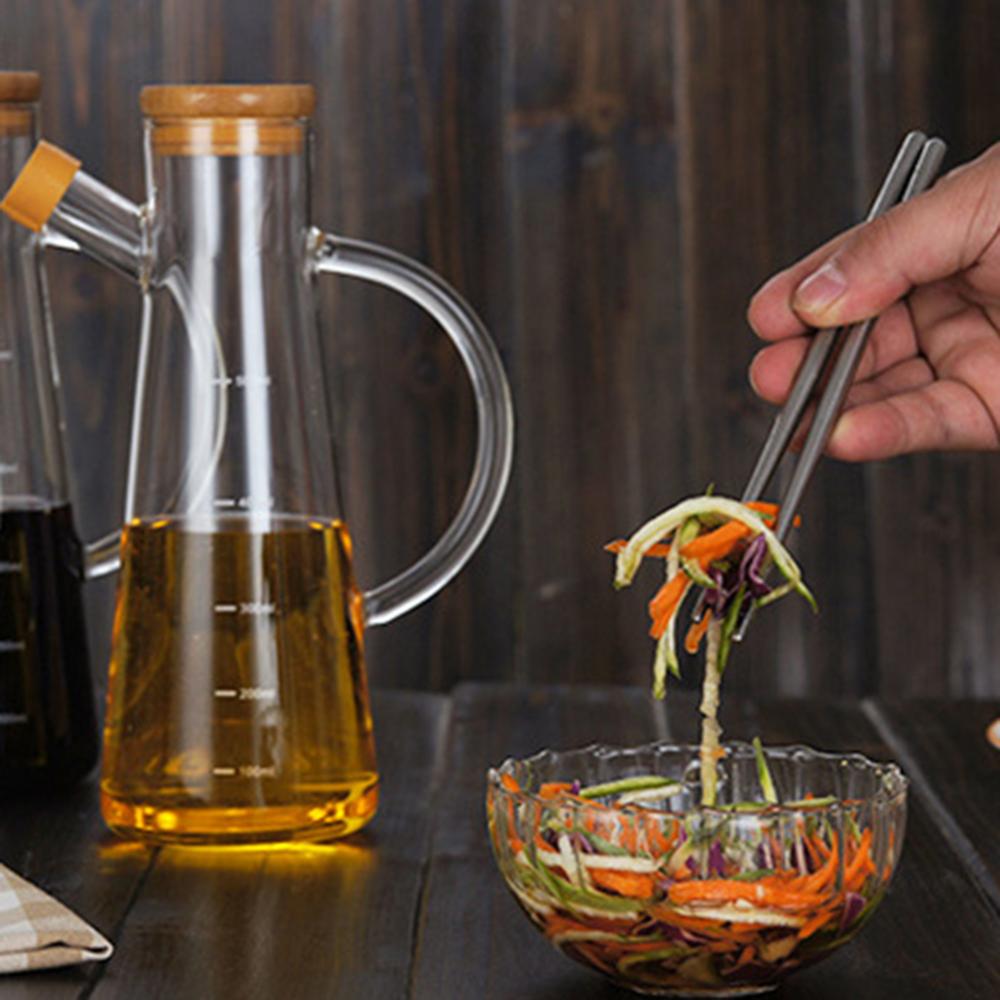 Ampolla in vetro da 500ml di olio di oliva borosilicato ad contralto contenuto di aceto