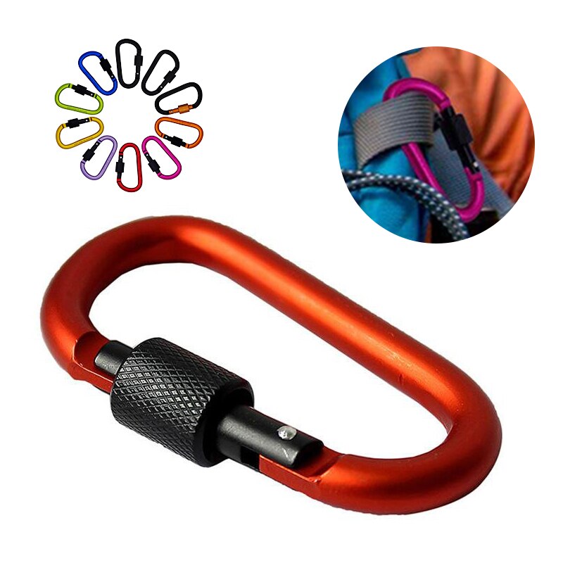 draussen Klettern Aluminium Legierung D bilden Schnalle Karabiner Survial Schlüssel Kette Klettern Haken Clip Rucksack Schnalle Keychain