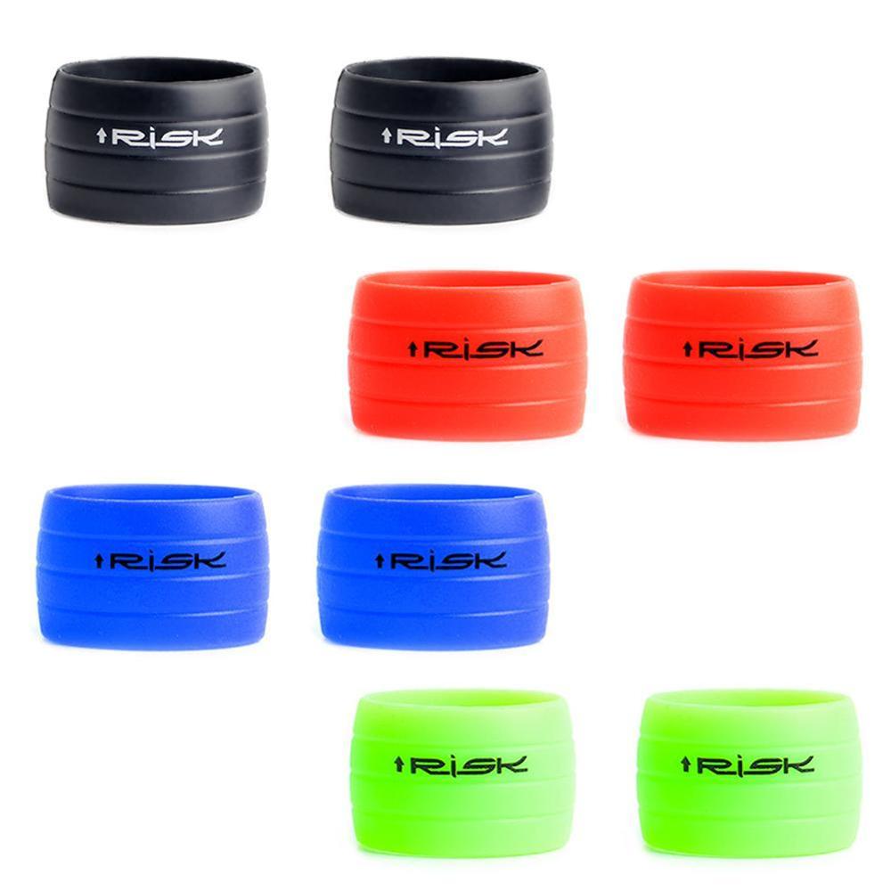 Bague de retenue 1 paire vélo guidon bande fixation manchon Silicone anneau caoutchouc protection vélo étanche bouchons Anti-saut X3G1