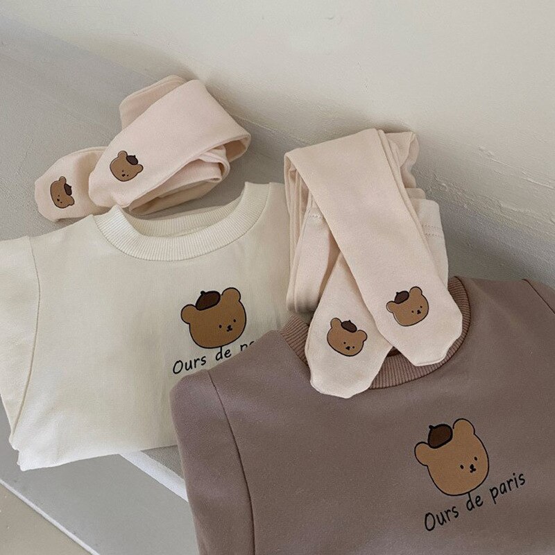 Newborn Baby Loose Long Sleeve Bodysuits Spring Autumn Toddler Boy And Girl O-neck Cartoon Cotton Jumpsuit