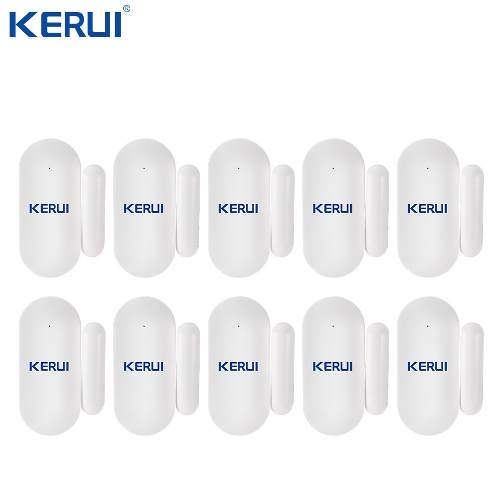 KERUI-Mini Sensor de puerta pequeño inalámbrico, Detector de Sensor de ventana de puerta de seguridad para el hogar, antimanipulación para sistema de alarma GSM WIFI: Rojo
