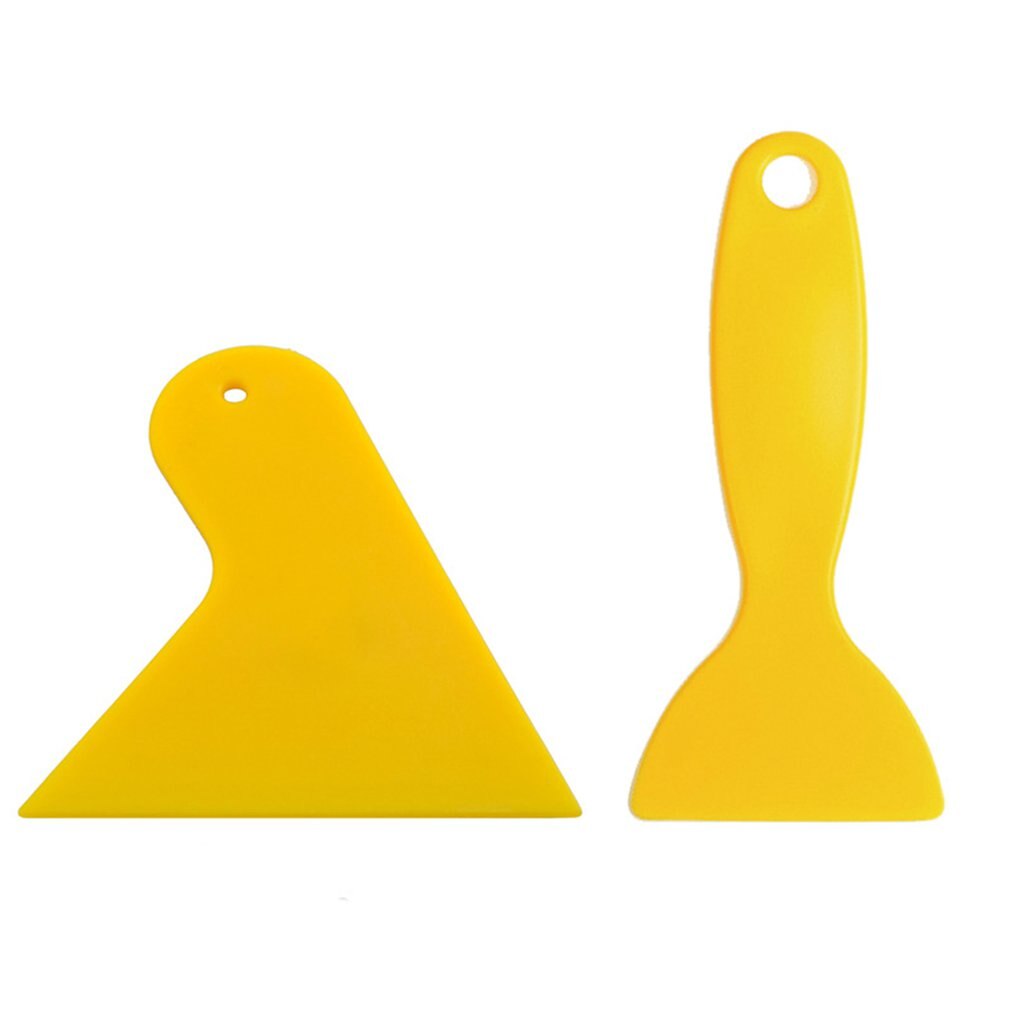 Yellow Plastic Small Scraper Car Film Tools Wiper Plate Glass Car Sticker Tools Film Scraper Car Film Tools Scraper