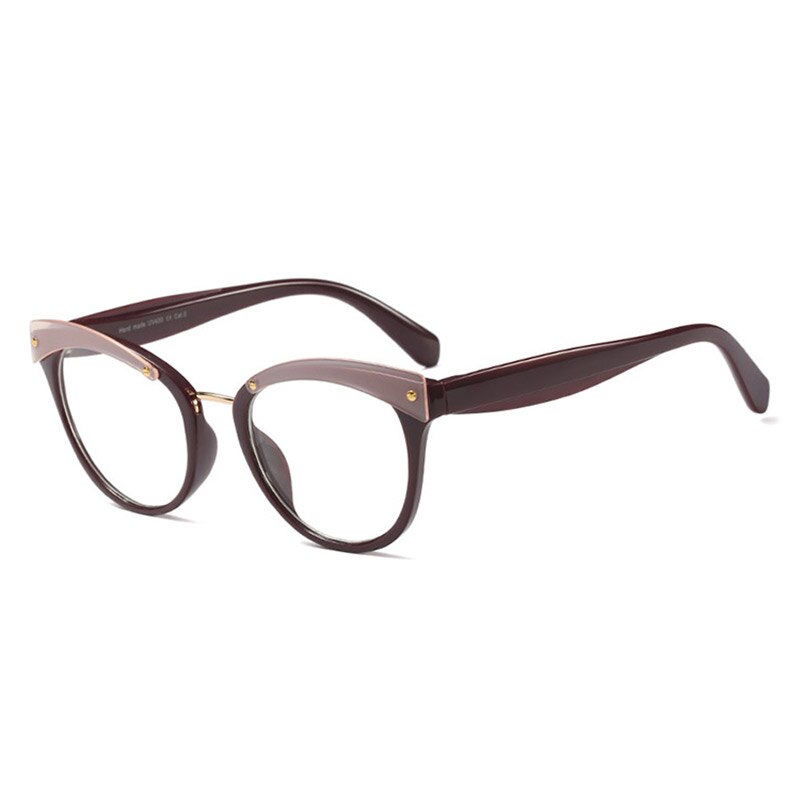 Feminino browline design óculos ópticos prescrição acetato aro óculos para óculos de aro grande quadro moda estilos 92163: Vermelho