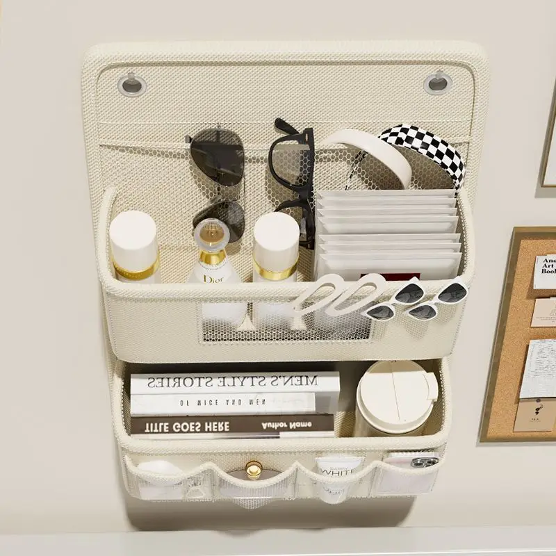 Hanging Storage Bag Closet Organizer for Dormitory And Home Miscellaneous Items Storage No Drilling Required Oxford Cloth Bag