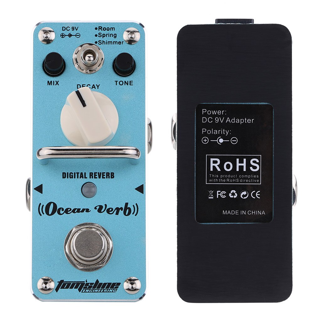 Aroma AHAR-3 Harmonizer Harmonist/Tonhöhe Schalthebel Elektrische Gitarre Effekt Pedal Mini Einzigen mit True Bypass Energie Kabel: Ozean Verb