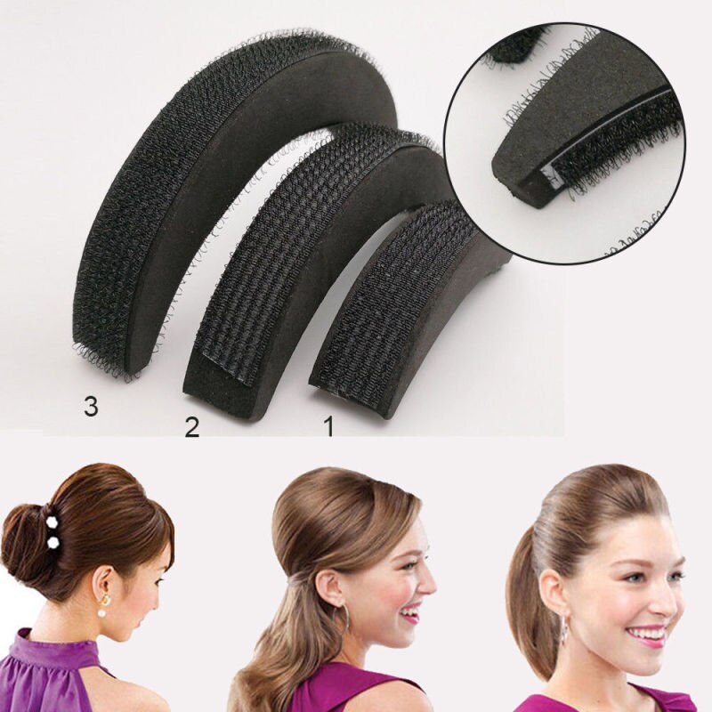 Coussinets pour cheveux, éponge bouffante pour augmenter le Volume des cheveux, 3 à pièces/ensemble, outils de coiffure, bricolage