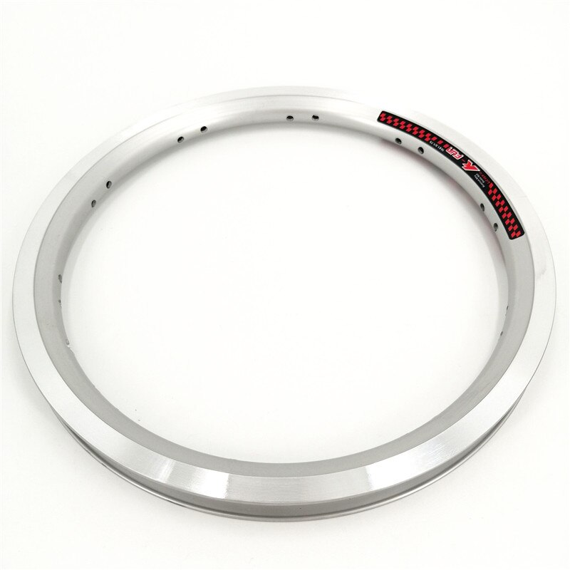 Litepro k-fun 16 tommer fælge 16 x 1.5/1.75 aluminiumslegering dobbeltvægsfælge 20 huls foldbare cykelfælge: Sølv  -20h 1 stk