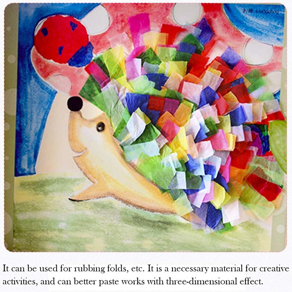 10pcs Decorative Origami Crinkled Crepe Paper Craft Diy Flower Make Wrapping Fold Scrapbooking Party Backdrop Decoration