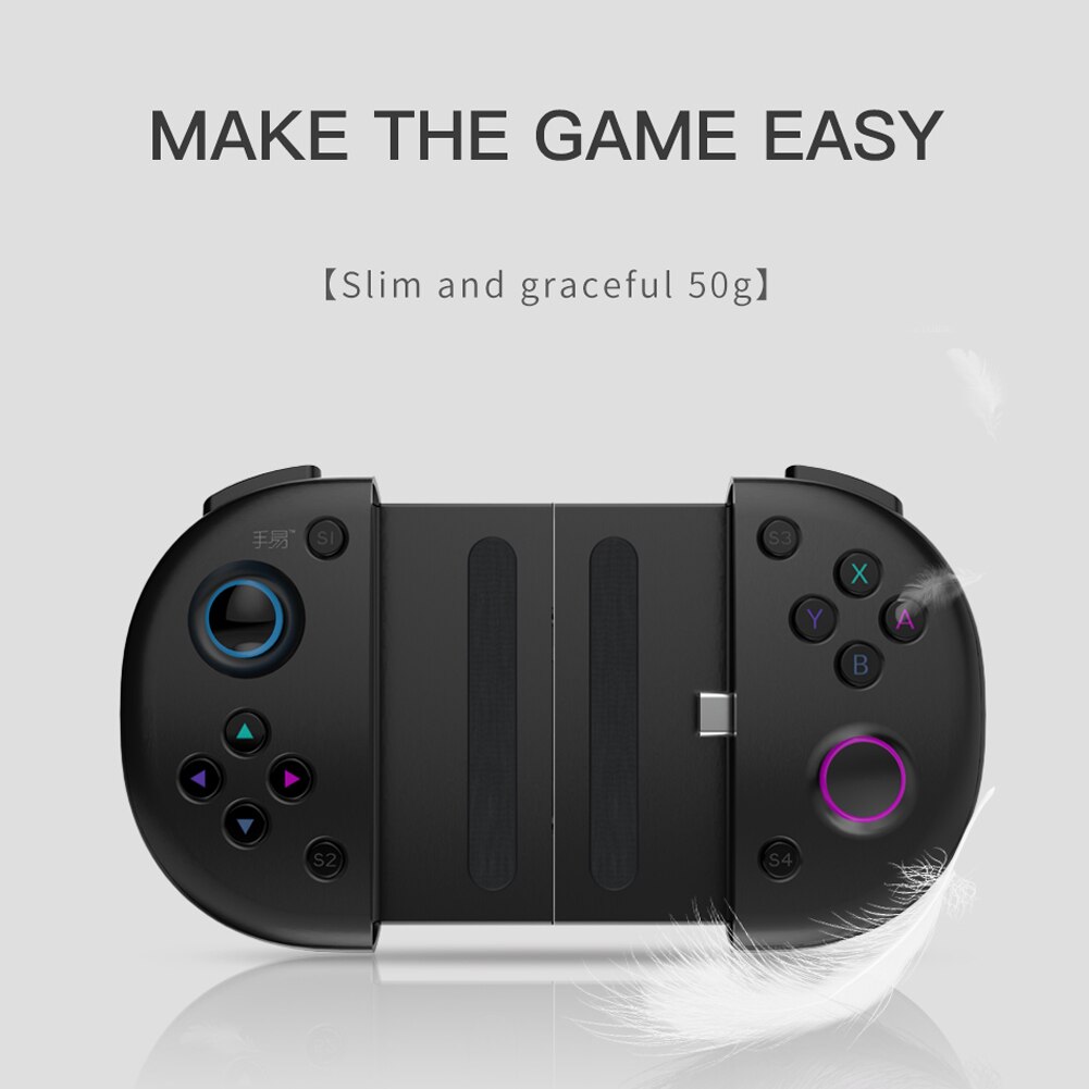 Controller di gioco di tipo C supporto per telefono telescopico Non Bluetooth Gamepad Joystick estensibile per Gamepad iPhone Android da 6.68 pollici