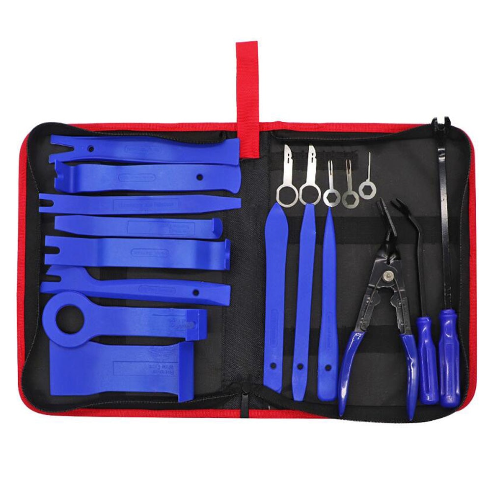 Juego de herramientas de mano para desmontaje de coche, kit de reparación de DVD estéreo, Panel de plástico Interior, removedor de salpicadero