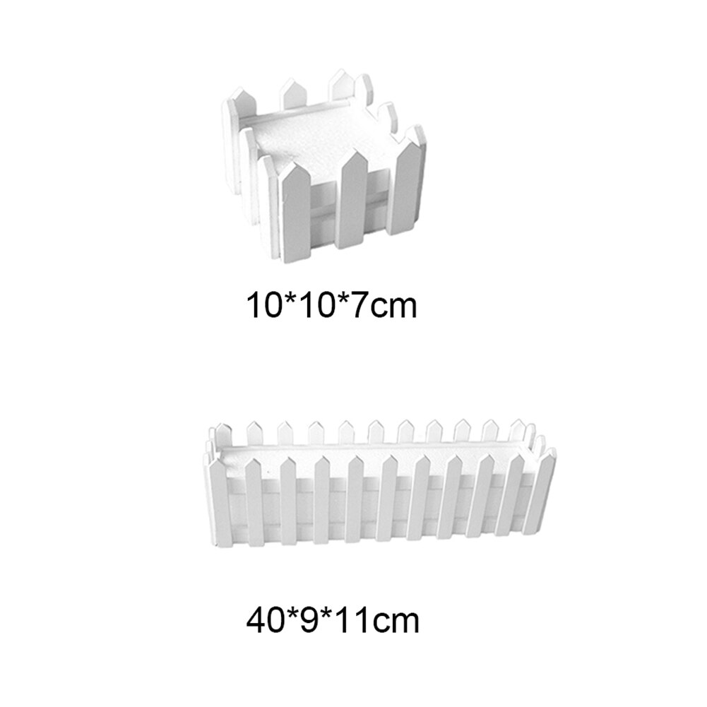 Wooden Fence Flower Pot Hanging Garden Basket Planter Plant fence artificial flowers Boxes For Wedding Home Decor