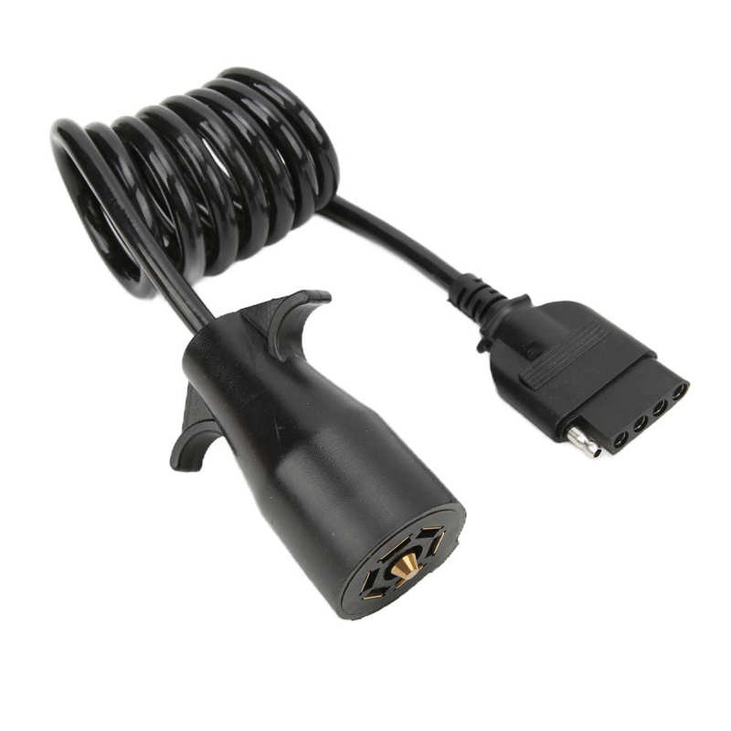 7 To 5 Way Trailer Connector 7 Way Round To 5 Way Pin Spiral Trailer Connector Adapter Plug Spiral for Trailers for