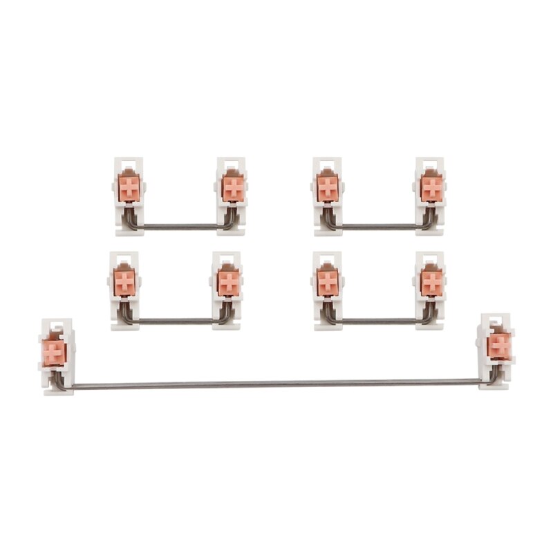 Mechanical Keyboard Modifier Plate Mount Screw-in Stabilizers Gray+Pink Steel Wire 2X 6.25X Keycap Stabilizers