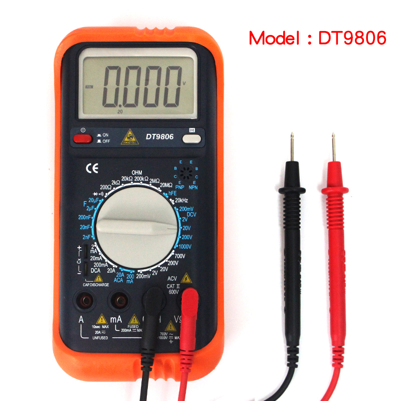 Digital LCD 1999 display ACDC Multimeter Voltmeter Ammeter Ohm Capacitance resistance frequency tester Universal electric meter