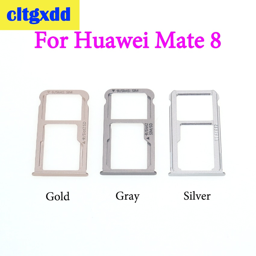Cltgxdd Voor Huawei Mate 7 8 S Sim-kaart Lade Houder + Micro SD Nano Card Tray Slot Houder SIM kaart Lade Beugel Vervangende Onderdelen