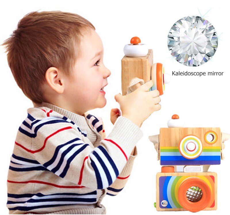 Cartoon SLR Camera Type Kaleidoscope Polygonal Prism Variety Bee-eye Effect Children&#39;s Fun Toy for Kids