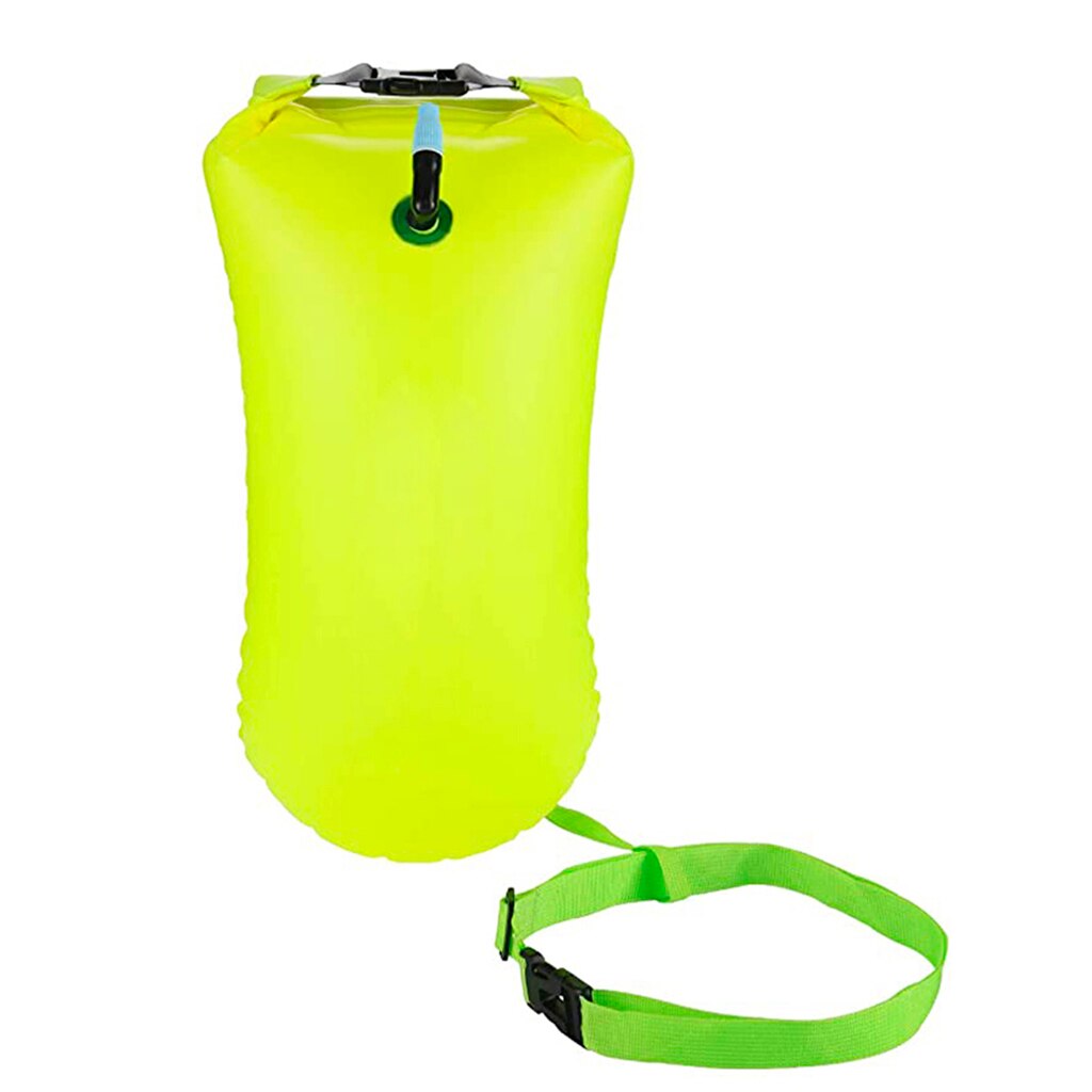 Inflatable Flotation Bag Life Swim Buoy PVC Waterproof Dry Bag Swimming Backpack Kayak Fishing Camping Hiking Rucksack: 20L Yellow 27x63cm