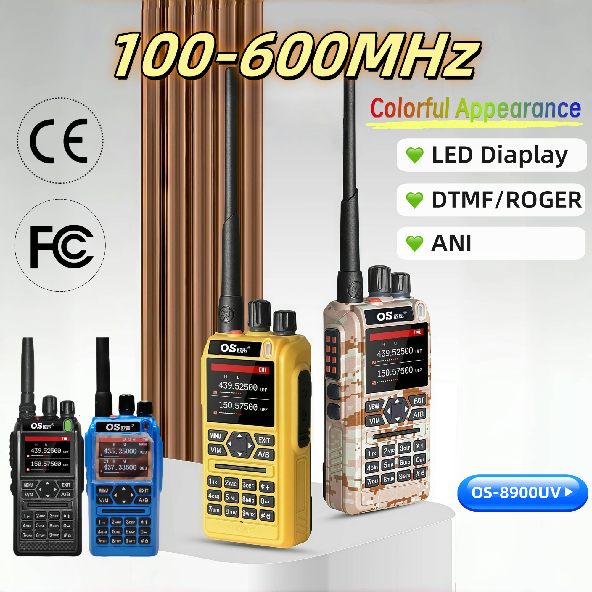 OS-DMR Brand Factory Two Way Radio Passed CE FCC UHF VHF Full Band Roger DTMF OS-8900UV Long Range Communication Radios