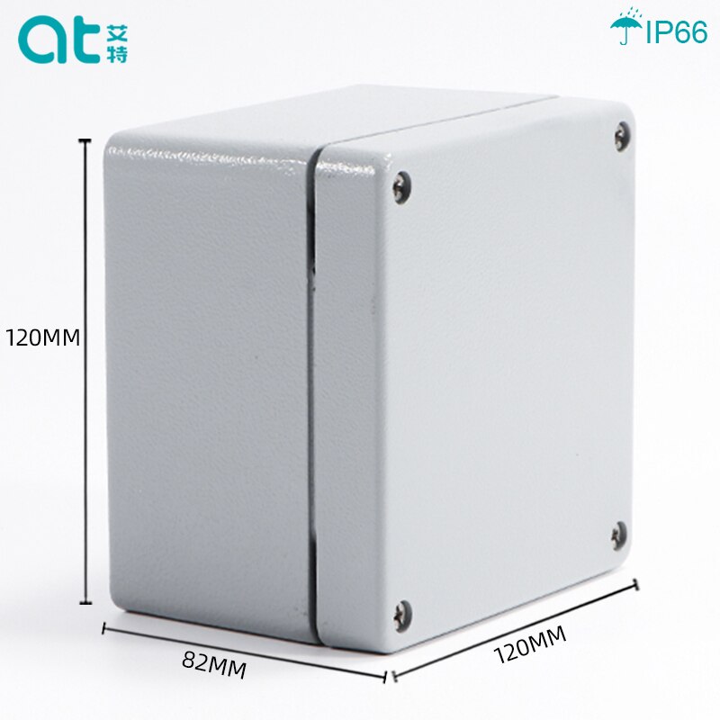 Aluminum IP66 Outdoor Waterproof Electrical Enclosure Cable Junction Box Wire Connection Box Die casting Metal Enclosure Case: 120x120x82