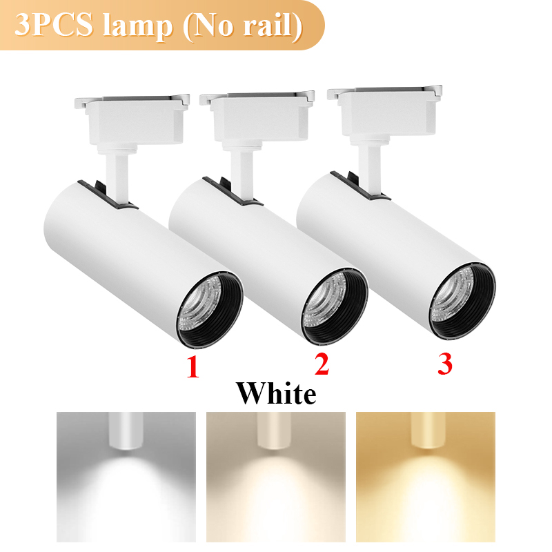 Set Spot Led Track Light Rail 220v Led Ceiling Adjustable Spotlights 30W Fixture Bedroom Kitchen Store Living Room Decor Light: dark green / Beige