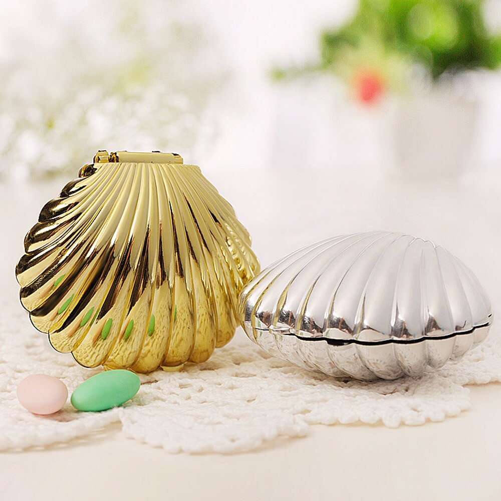 10 stuks/partij schelp bruiloft bedankdoos bruiloft snoepdoos casamento bruiloft bedankjes en bruiloft decoratie huwelijk