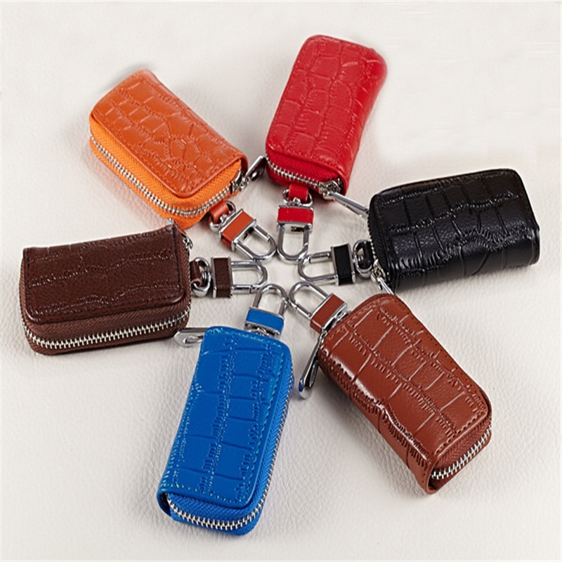 1Pc Pu Leather Keychain Small Exquisite Durable Key Wallet Men Women Portable Key Holder Organizer Pouch Car Key Bag Wallet