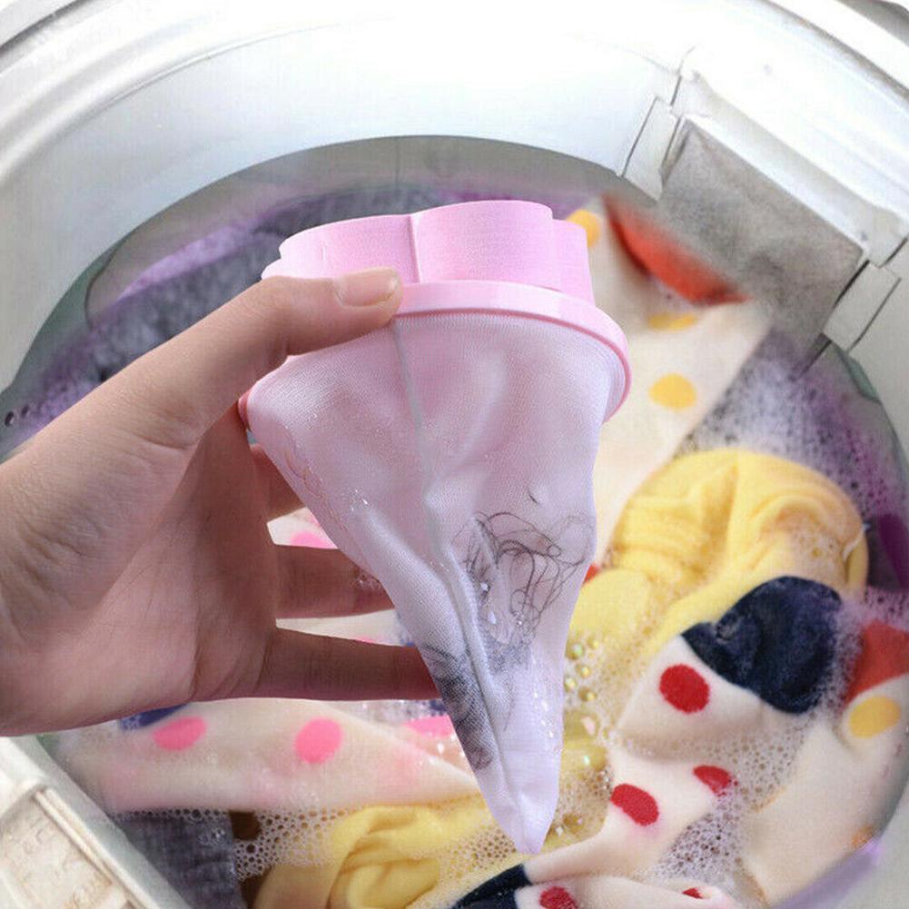 Wasmachine Bloemvorm Filter Zak Haar Remover Zak Verwijderen Filter Netto Zak Wasgoed Haar Drijvende Decontaminatie Unive T5I2