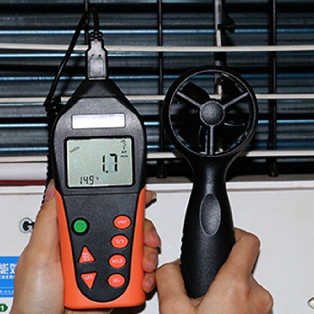 Digitale Anemometer Airs Speed Sensor Meting Wind Temperatuur Velocity Meter Anemometro Windmeter Instrumenten