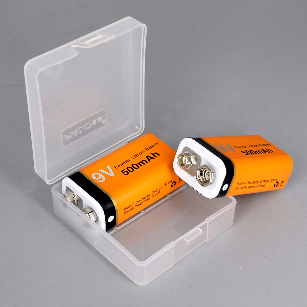 Palo 500 mah 9v li-ion genopladeligt batteri 9v batteri + smart 9v oplader til 9v nimh genopladelige li-ion batterier