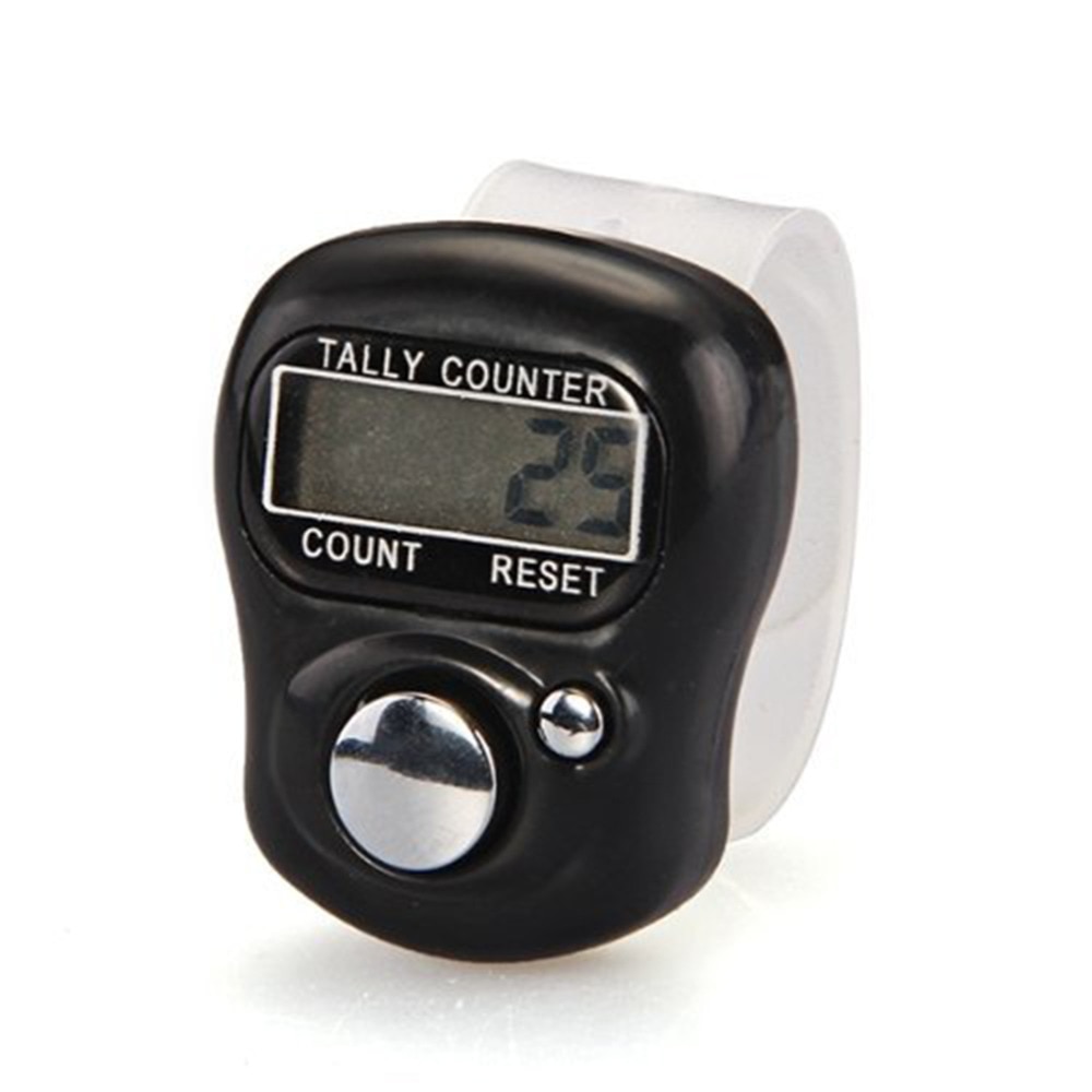 Mini compteur numérique compteur manuel doigt compteur de comptage 5 chiffres anneau de comptage numérique LCD compteur électronique + batterie 0-99999