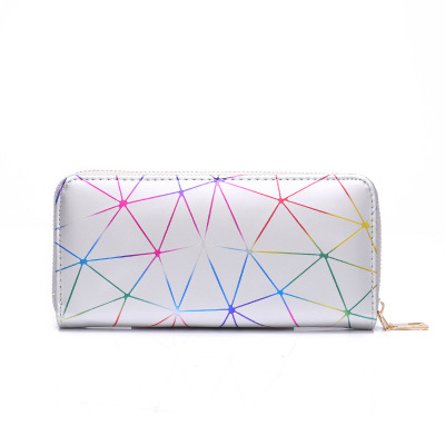 Vrouwen Portefeuilles Geometrie Lichtgevende Clutch Lange Vrouwelijke Rits Telefoon Bag Hoge Capaciteit Vrouwen Portemonnee Houders: Default Title