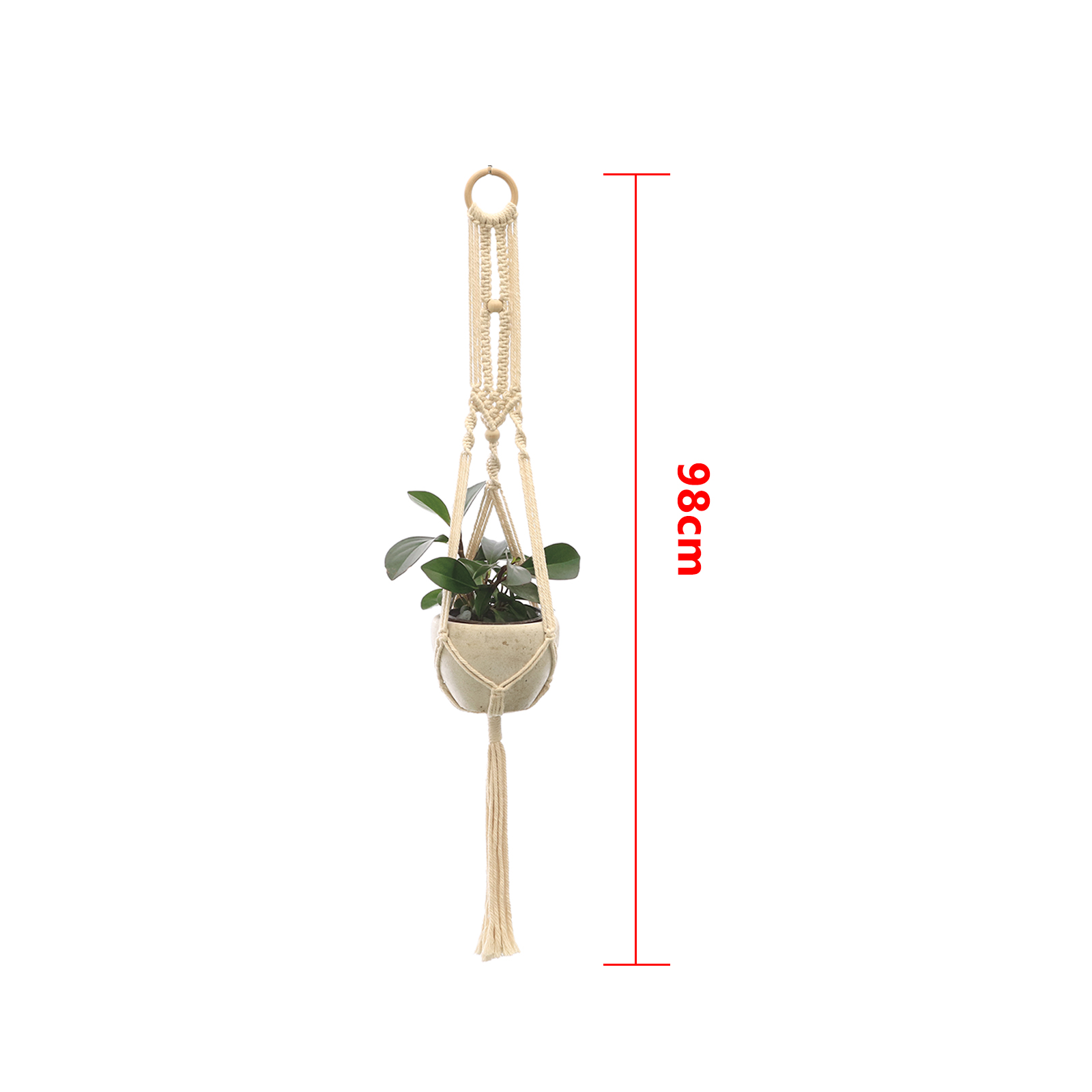 Handmade Macrame Hemp Rope Plant Hanger Basket Woven Hanging Flower Pot Wall Hang Planter Pot for Home Garden Decoration Tools: Chocolate