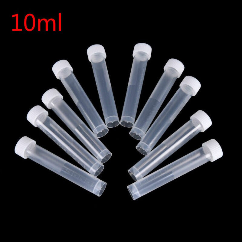 Clear Bottles Practical Plastic Vials SampleContainers Test Tubes Bottles Powder Craft with sealing cap for freezing experiments