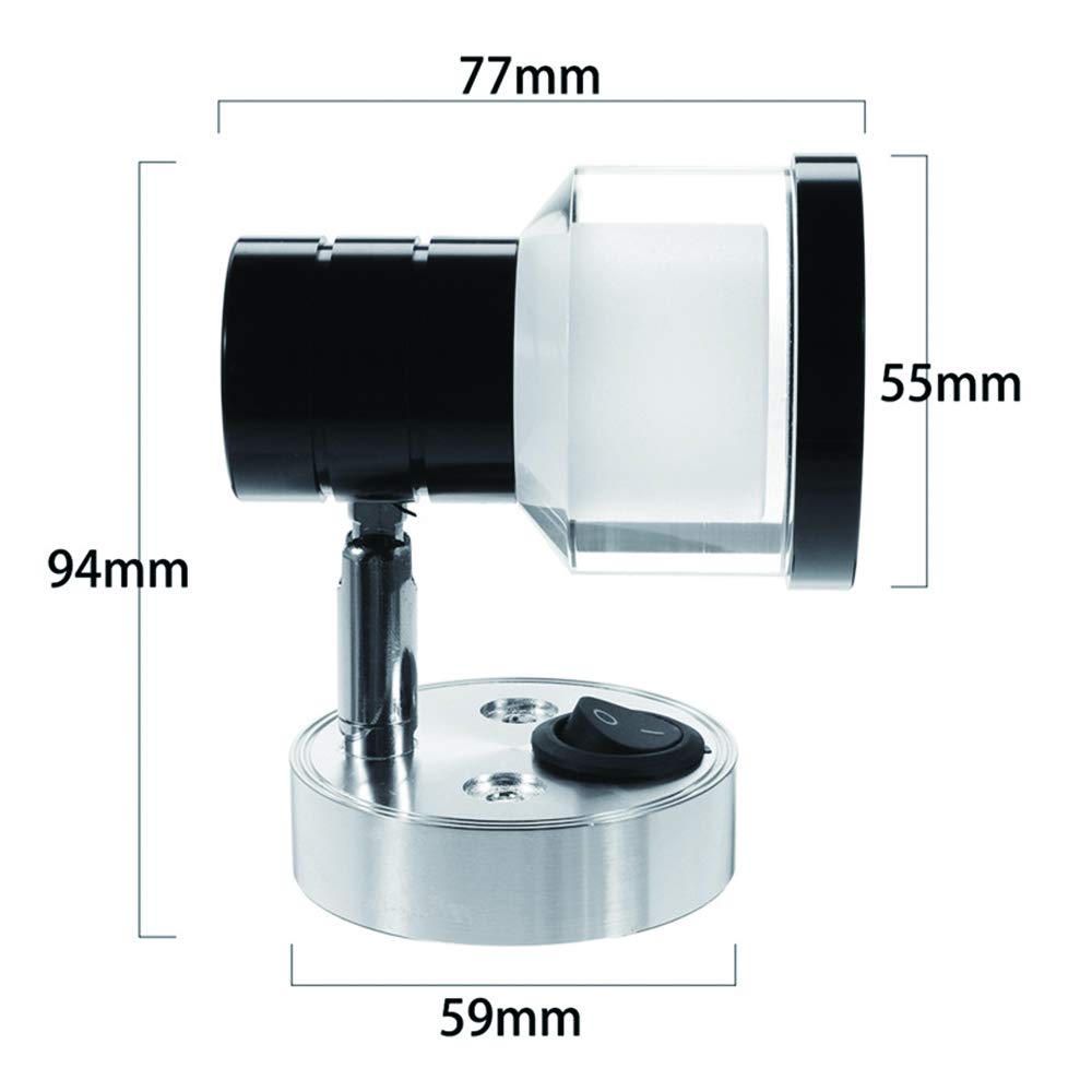 3w led læselys 12v marine indvendig væglampe rv båd camper varmt spotlight campingvogn båd autocamper autocamper lampe
