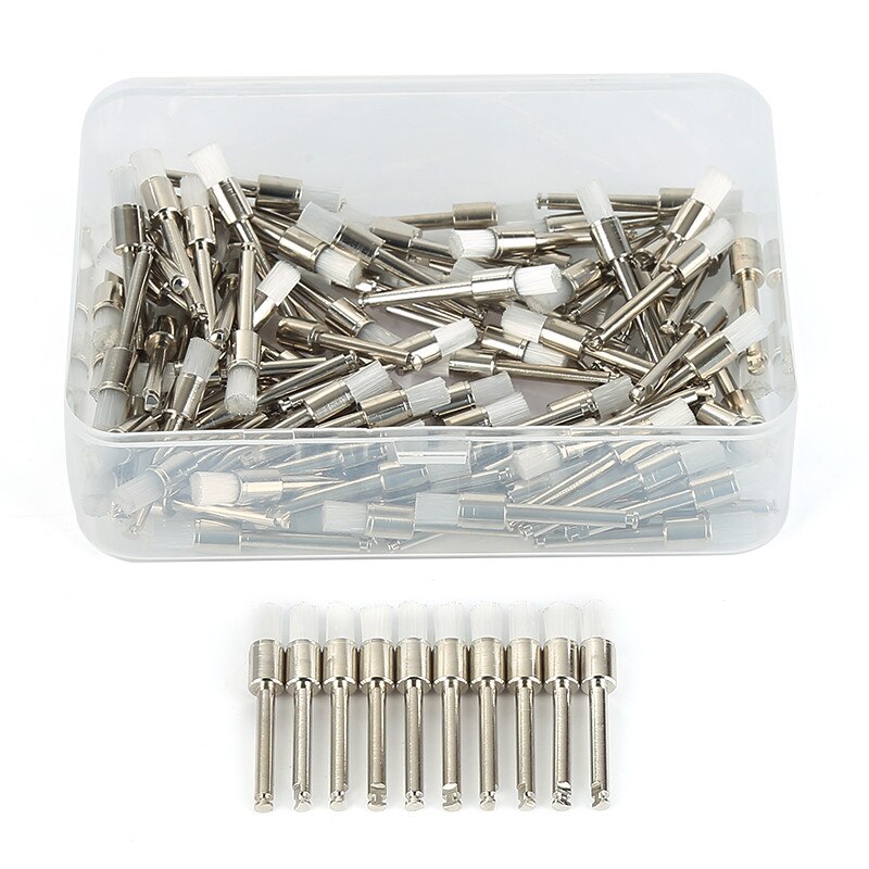 100Stck/Kasten Zahn Zähne Polnischen pinsel Kleine Flache Polieren Polierer Prophy Pinsel Zahnarzt Produkte Zahn Bleichen Werkzeuge