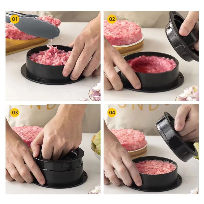 Runde Hamburger Burger Presse Rindfleisch Grill Lebensmittelqualität ABS Hamburger Helfer Fleischpresse Schnitzel Patty Maker Form Küchenhelfer
