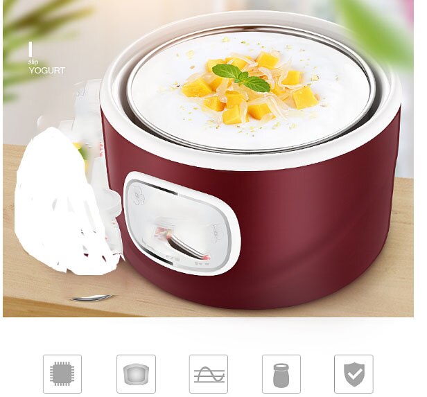 Yogurt machine 1L mini household stainless steel inner 15W Breakfast machine