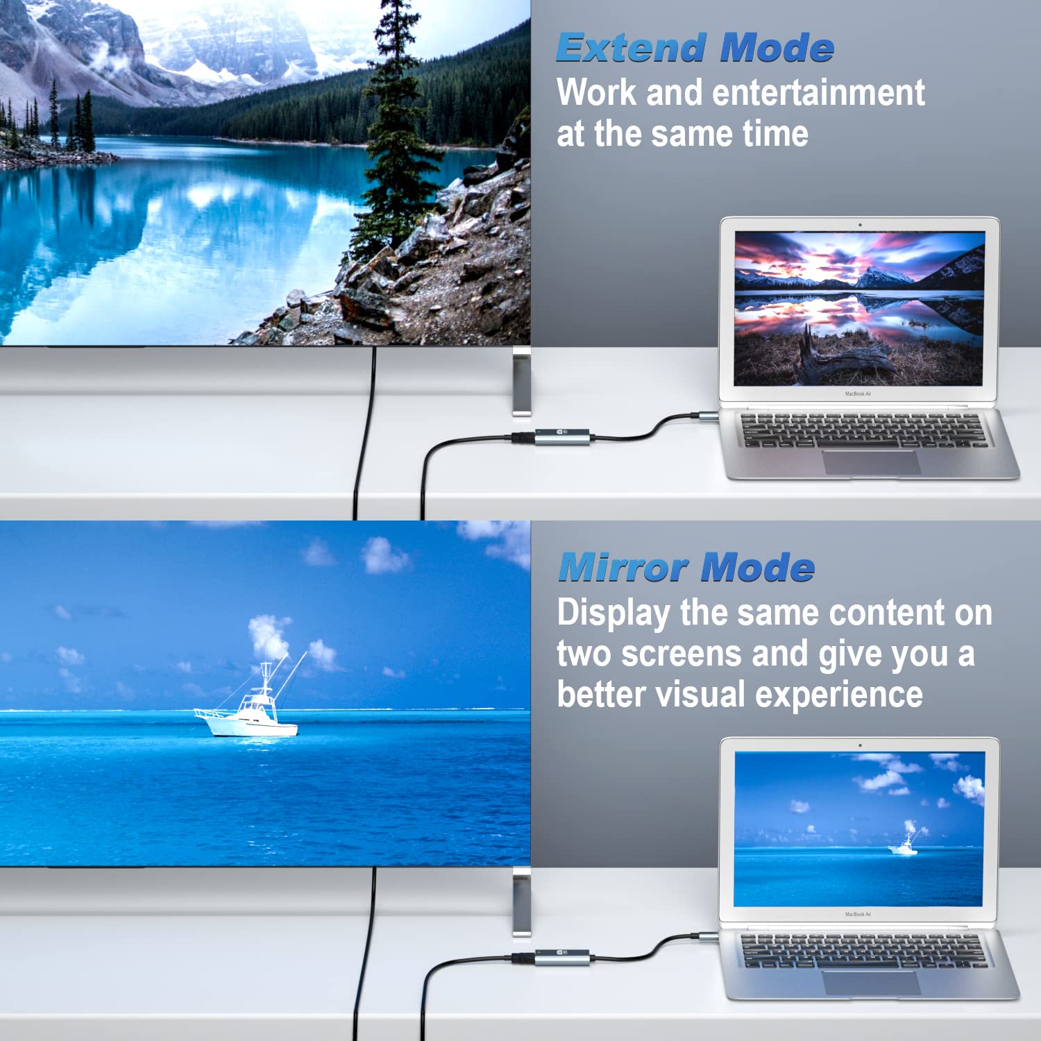 USB C to HDMI Adapter for Monitor,4K HDMI to USB C Laptop Docking Stations for MacBook Pro,USB Type C to HDMI Cable for iPad Air