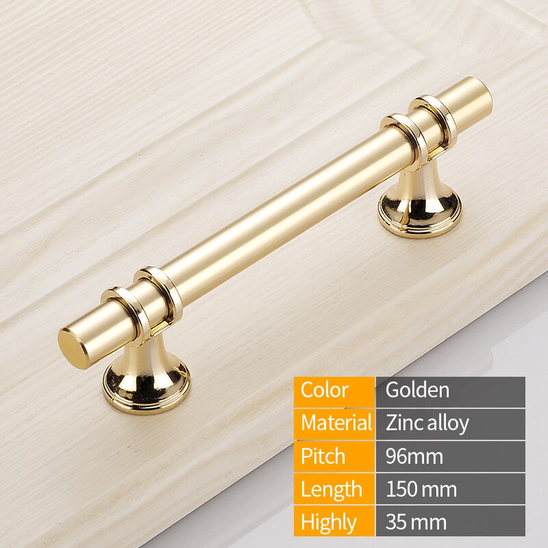 Golden Cabinet Handle Copper Brushed Kitchen Cabinet Door Knob Furniture Drawer Pull Hardware Trolley Handle: Orange